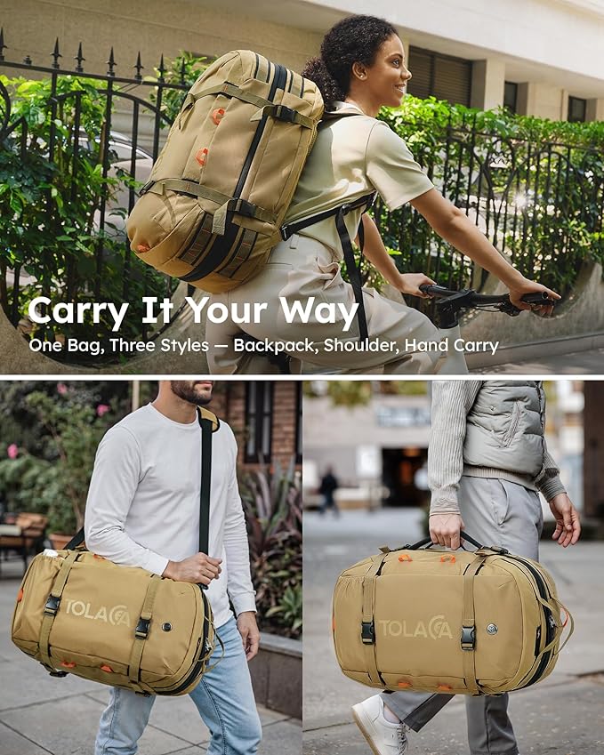 Tolaccea Travel Backpack for Men Women, 40L-50L Carry On Backpack - Image 2