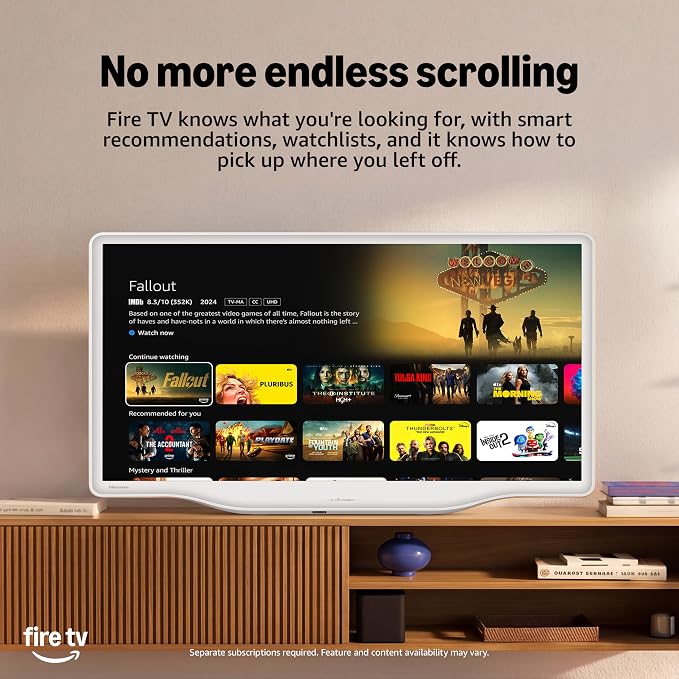 Hisense 43-Inch S5 DécoTV Series Hi-QLED 4K UHD Smart Fire TV (43S5QF, 2026 Model) – Versatile Fit, Hi‑QLED Color, Dolby Vision & Atmos, VRR Gaming, Stream Live TV Without Cable - Image 11