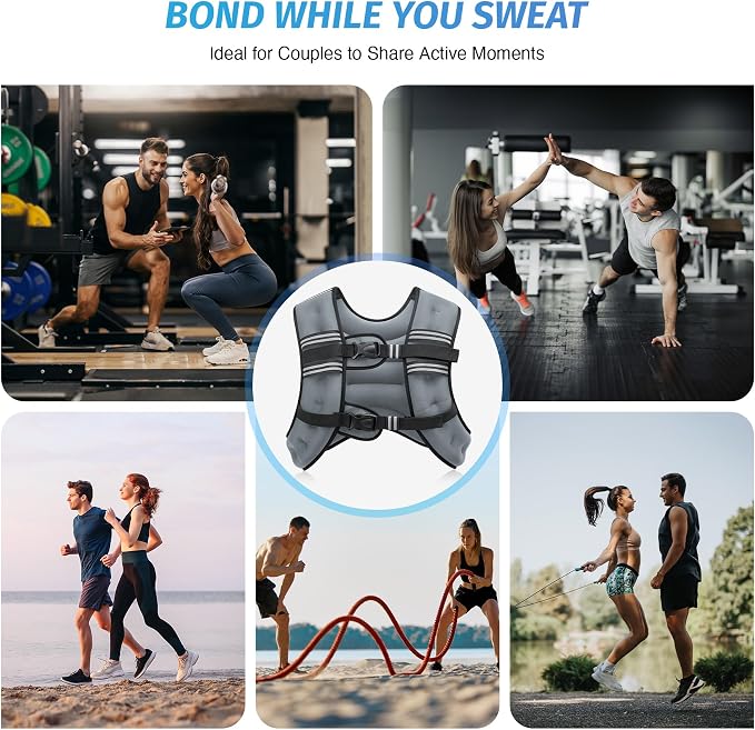 ZELUS Weighted Vest, 6lb/8lb/12lb/16lb/20lb/25lb/30lb Weight Vest - Image 4