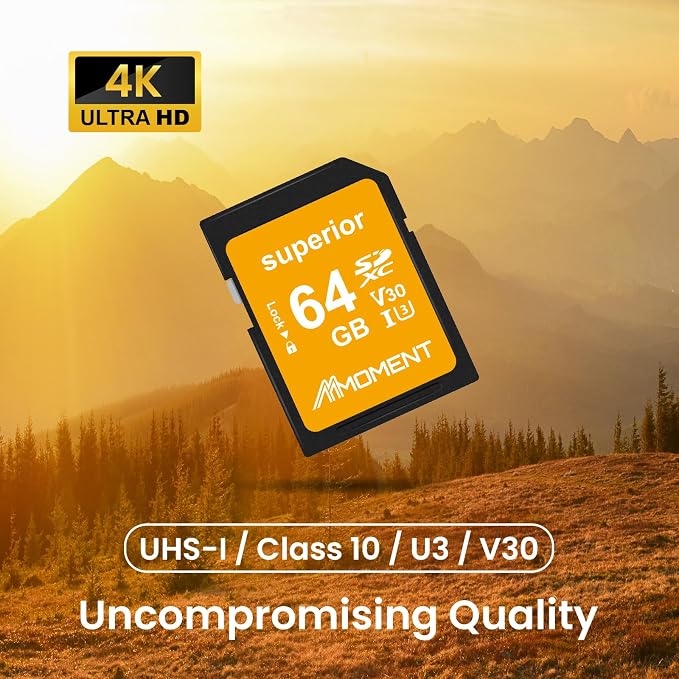MMOMENT 64GB Full-Size SD Card UHS-I U3 V30 Class 10 High Speed SDXC – Up to - Image 4