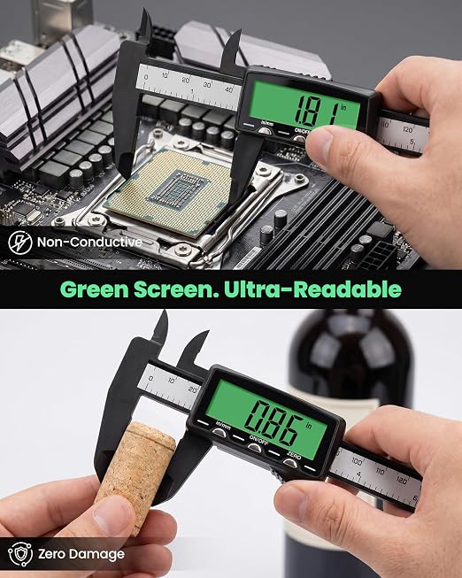 HARDELL Rechargeable Digital Caliper 6", Plastic Calipers - Image 4
