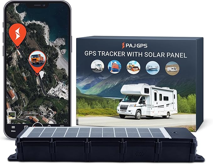 PAJ GPS Solar Tracker with 3 Month Subscription Included, 4G Real-Time GPS by PAJGPS