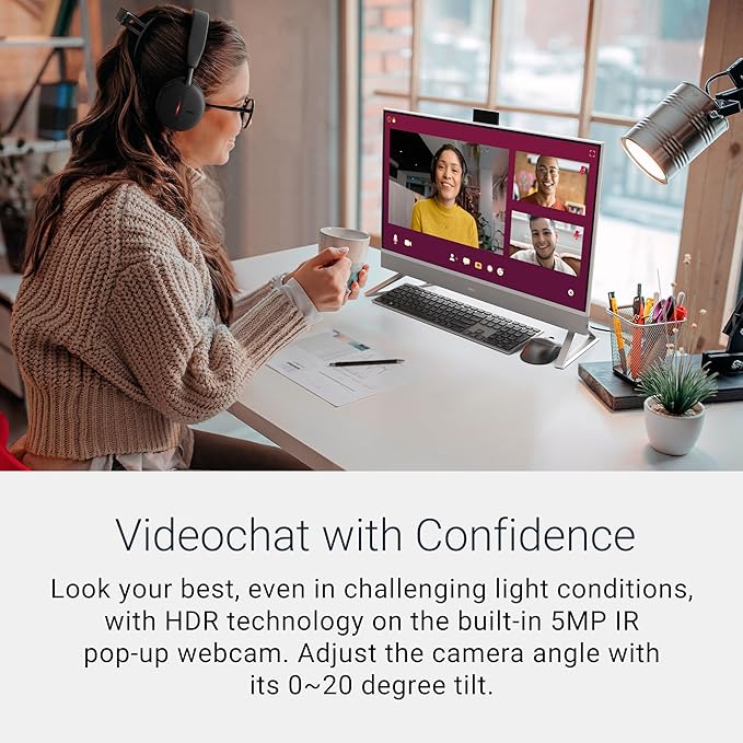 Dell 27 All-in-One Desktop, FHD, Intel Core 7 150U, 32GB, Windows 11 Home | Intel Graphics, 1TB SSD, Wi‑Fi 6E, Bluetooth, Keyboard & Mouse, Stereo Speakers, McAfee+ Premium Trial, EC27250 - Image 5