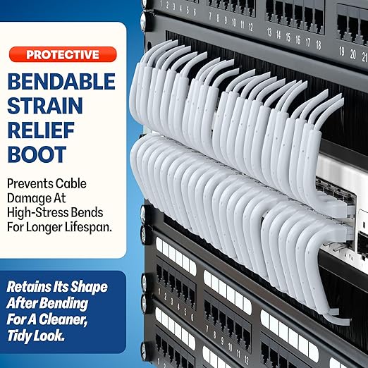 Everest Ultra Slim Cat6a Ethernet Patch Cables 6ft White - Image 3