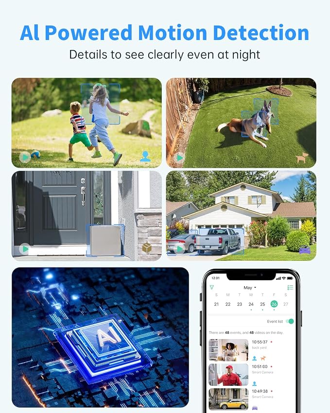 Security Cameras Wireless Outdoor, Solar Battery Powered 2k Color Night Vision - Image 8