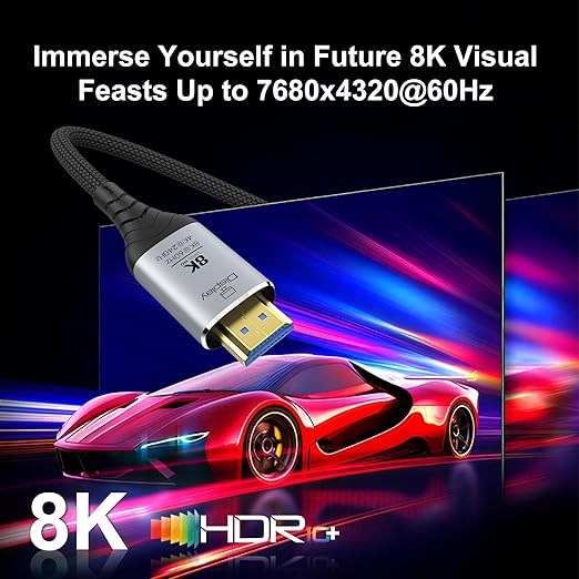 Fiber Optic HDMI Cable 30FT, 8K Long HDMI 2.1 Cable, 48Gbps Ultra High Speed - Image 3