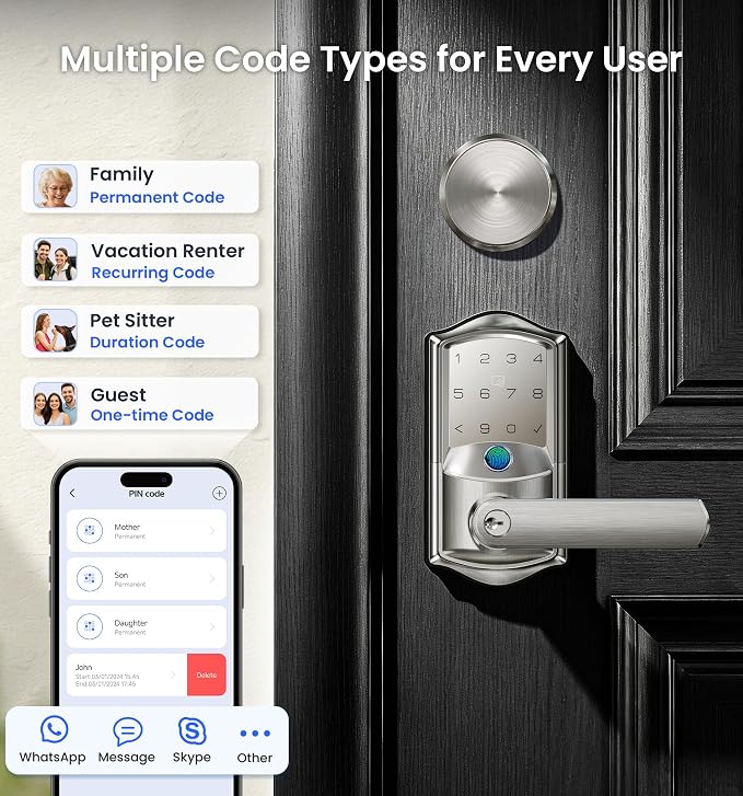 Veise VE029-E Wi-Fi Smart Lever Lock - Image 5