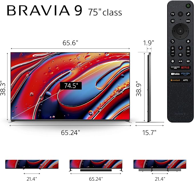Sony K75XR90 75 Inch XR90 Series Bravia Mini LED HDR QLED 4K Google TV with 5 Year Amber Protection Plan (2024) - Image 5