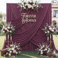 12ft x 10ft Burgundy Backdrop Curtains by CO-AVE