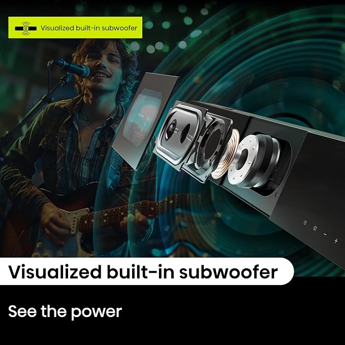 Hisense A620 2.1ch All-in-one Sound Bar with Built-in Subwoofer, 240W, DTS Virtual: X, Dolby Dightal Plus, Bluetooth 5.3, Roku TV Ready, HDMI ARC/AUX/USB, Ez Play, Black (A620, 2024 Model) - Image 6