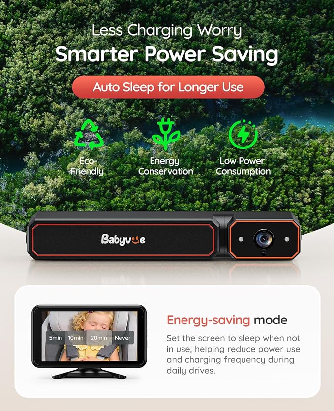 Babyvue Wireless Baby Car Camera, 5.2" Display, 1080P HD IR Night Vision - Image 7