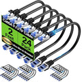 Cat6A Ethernet Cable Shielded 10Gbps 2 feet, Slim Shielded Ethernet Cable Cat 6 by Unknown