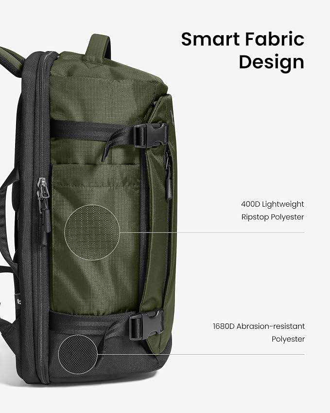 tomtoc Travel Backpack 40L, TSA Friendly Flight Approved Carry-on Luggage Hand - Image 8