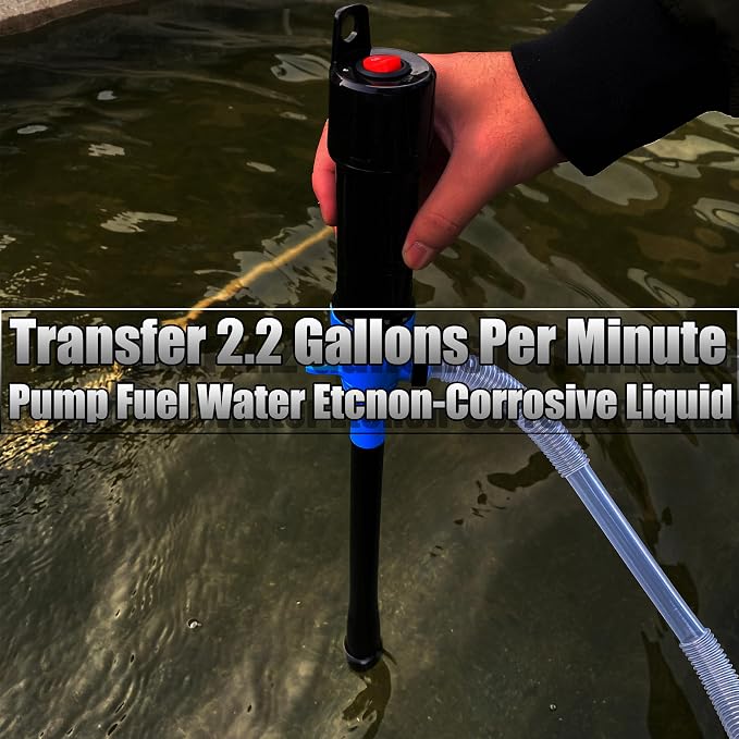 KJE Portable Battery Powered Operated Liquid Transfer Pump, 2.2 Gallons Per Minute, Multi-Function Electric Siphon Pump For Gasoline Diesel Water Fuel - Image 4