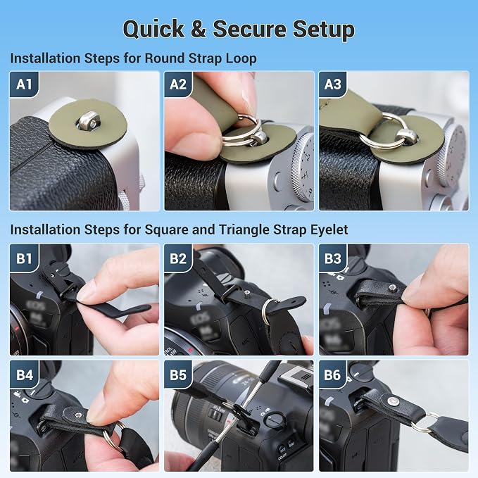 JJC 100cm Braided Rope Camera Strap, Soft Neck Shoulder Strap - Image 3