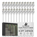0.5 Foot Cat6 Patch Cables, Solid Pure Copper Patch Cord, Cat 6 Ethernet Cable by CatBose
