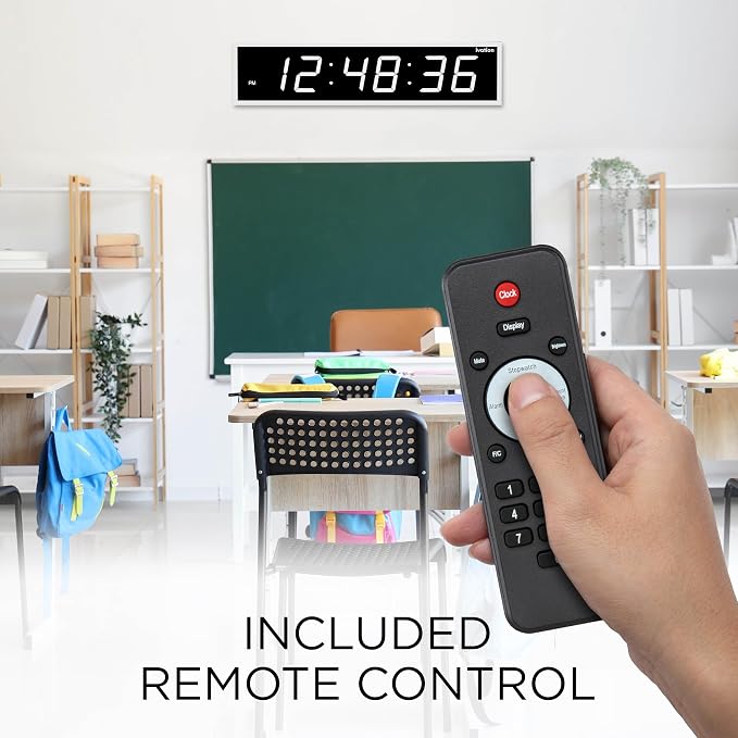 Ivation Huge Oversized 48" Large Digital LED Clock | Big Digital Clock - Image 5