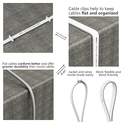 Jadaol Cat 6 Ethernet Cable 1ft 10-Pack, 10Gbps Support Cat8 Cat7 Network - Image 5