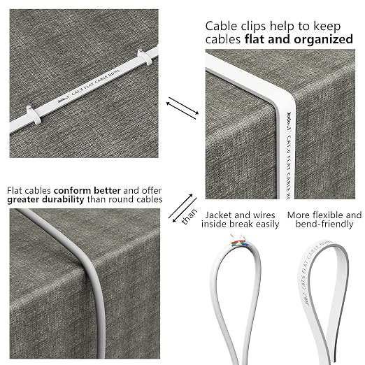 Jadaol Cat 6 Ethernet Cable 35 ft, 10Gbps Support Cat8 Cat7 Network, Flat RJ45 - Image 5