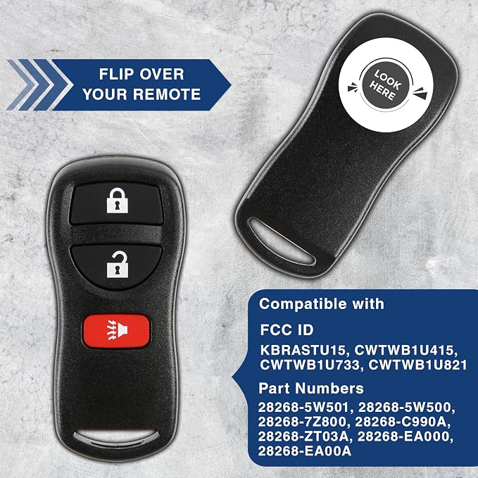KeylessOption Key Fob for 2002 2003 2004 2005 2006 2007 2008 2009 2010 2011 - Image 5