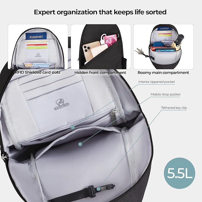 Travelon Anti-Theft Classic Sling Bag - Image 8
