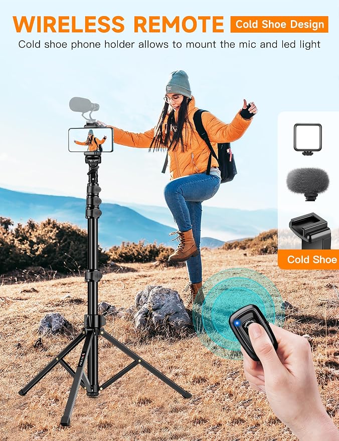 Phone Tripod Stand, Portable Phone Stand - Image 3