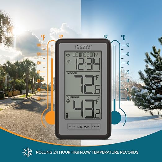 La Crosse Technology WS-9160UV3 Digital Indoor Outdoor Thermometer Wireless - Image 4