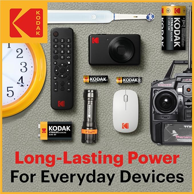 KODAK 9V Alkaline Batteries 9 Volt High-Performance Battery Pack, 10-Year Shelf - Image 10