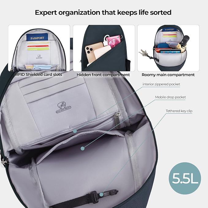 Travelon Anti-Theft Classic Sling Bag - Image 8