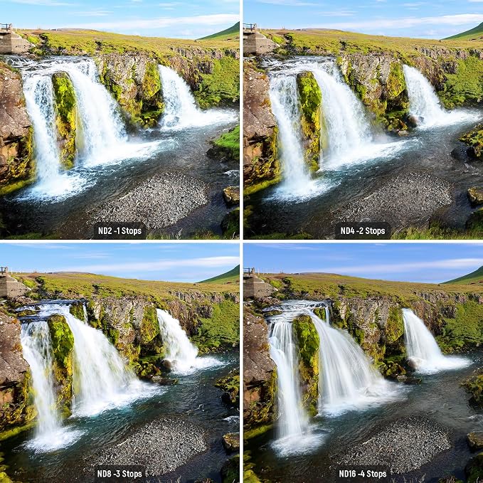 NEEWER 49mm ND Lens Filter Kit: ND2 ND4 ND8 ND16, Lens Cleaning Pen, Filter - Image 3