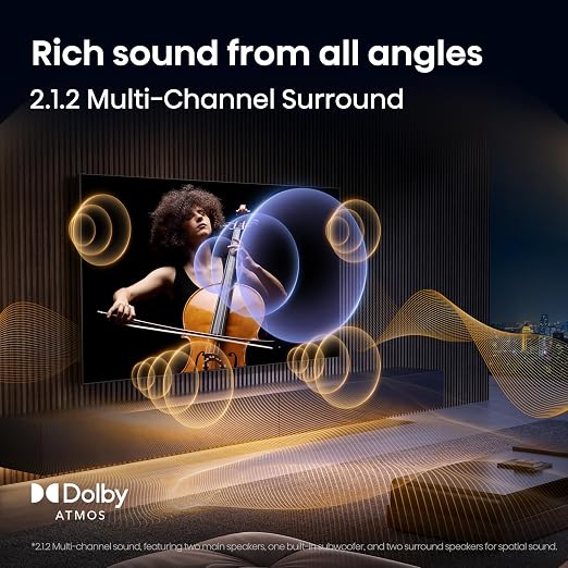 Hisense 55" U7 Mini-LED ULED 4K UHD Best Premium Gaming HDR Smart Fire TV (55U7SF, 2026 New) - Hi-QLED, Native 165Hz, VRR 330, Dolby Vision IQ · Atmos, IMAX Enhanced, Anti-Reflection, 2.1.2 Ch, Alexa+ - Image 13