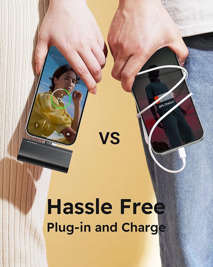 VEGER Portable Charger, USB C Power Bank, 5000mAh Mini Battery Pack Fast Charging 20W Small Charging Bank for iPhone 16/16 Pro/16 Pro Max/15, Samsung Galaxy S25, S24, S23, Note 20, Pixel, Moto, LG - Image 7