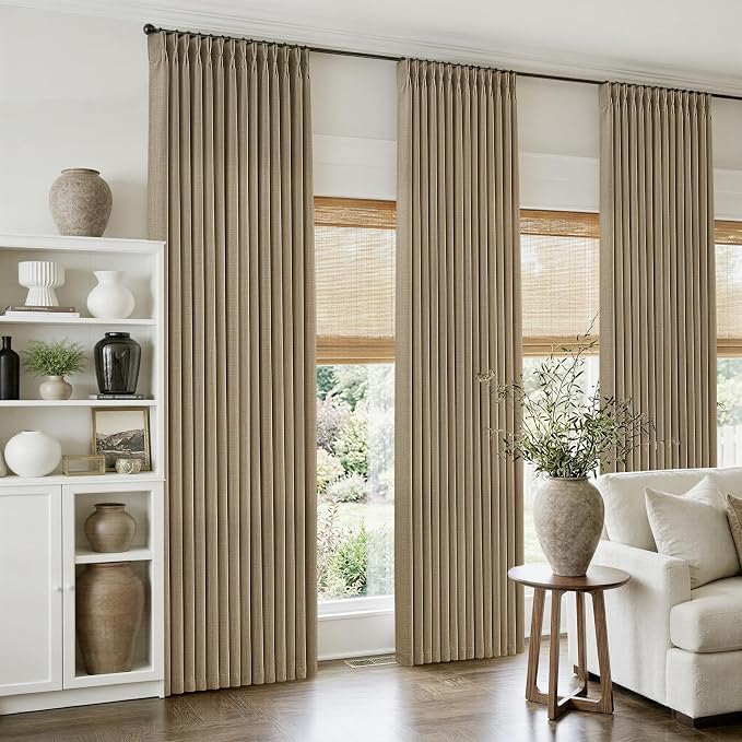 120 Inch Extra Long Light Brown Curtains - Image 7