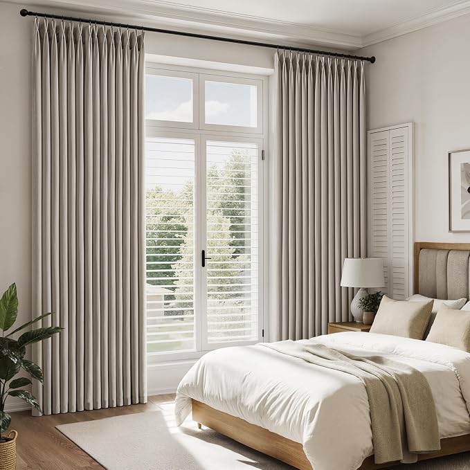 Memory Trained Pinch Pleated Curtains 90 Inches Long, Viral Linen Pinch Pleat - Image 7