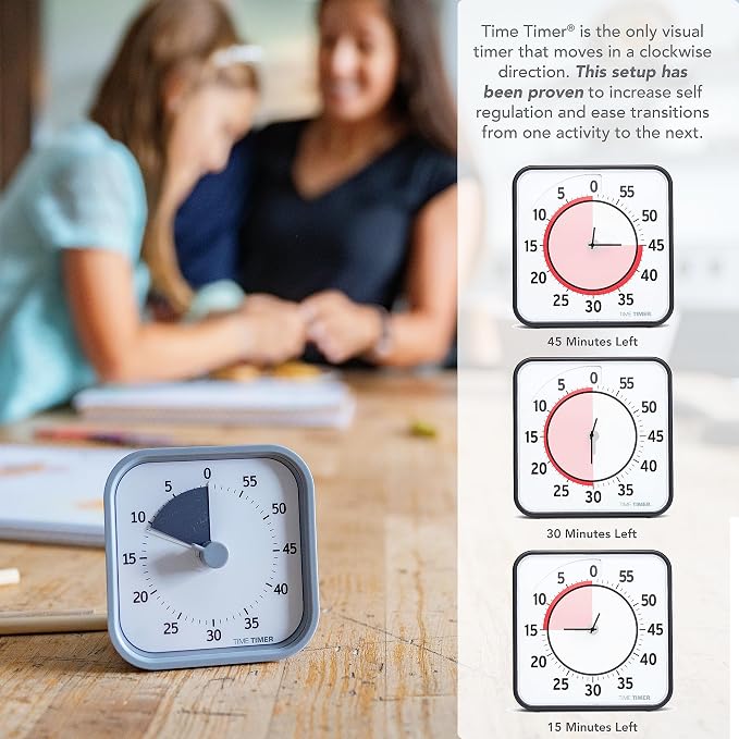 Time Timer MOD 60-Minute Visual Timer, Home Edition, Silent Operation, Study - Image 5