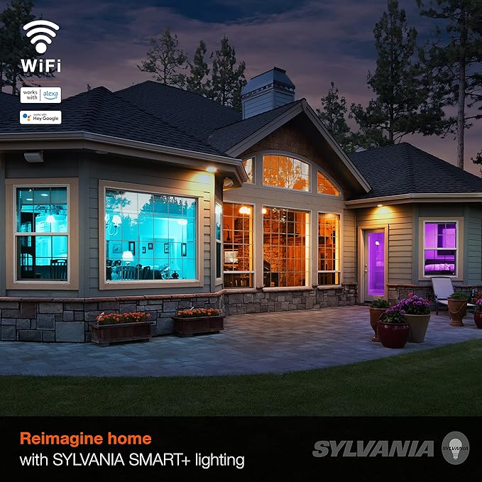 SYLVANIA Wifi LED Smart Light Bulb, 60W Equivalent Full Color and Tunable White - Image 5