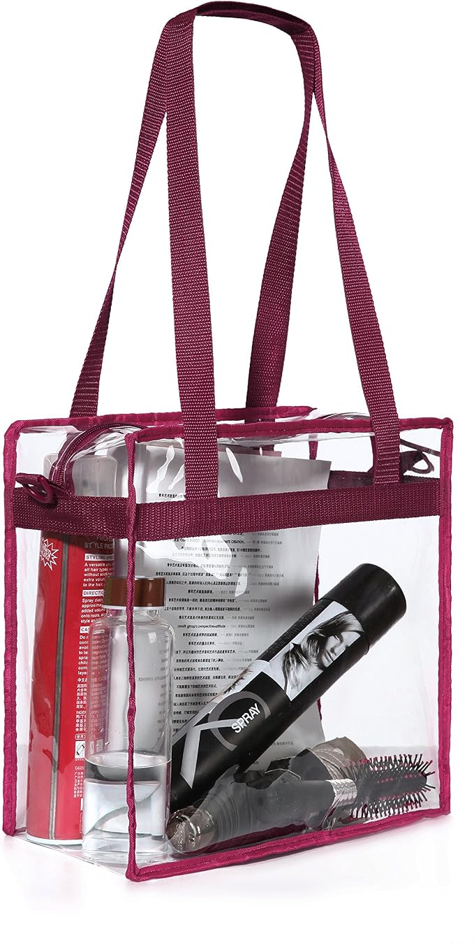 BAGAIL Clear Bags 12x6x12 Stadium Approved Clear Tote Bag - Image 4