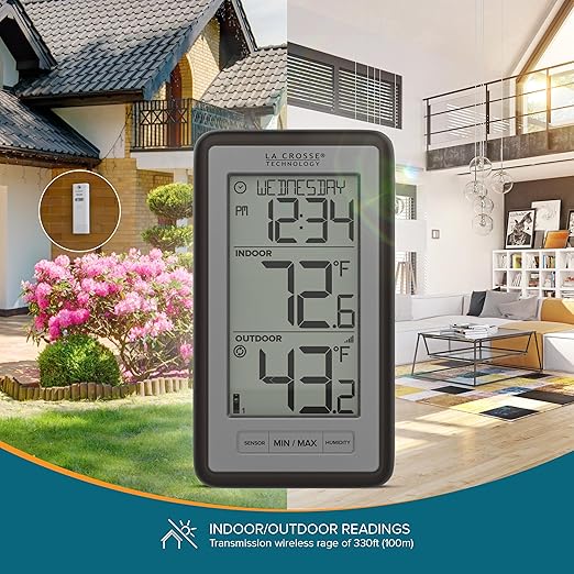 La Crosse Technology WS-9160UV3 Digital Indoor Outdoor Thermometer Wireless - Image 2