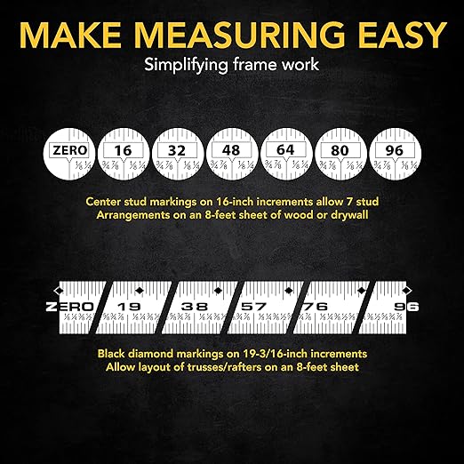 LEXIVON 25Ft/7.5m DuaLock Tape Measure | 1-Inch Wide Blade - Image 6