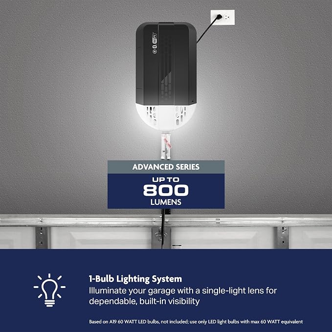 Chamberlain 1/2 HP Chain Drive Smart Garage Door Opener - Image 5