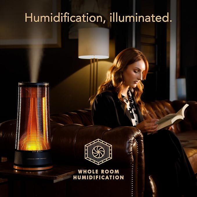 Vornado LUCERNA 3 Alchemy Ultrasonic Cool Mist Humidifier with Ambient Light, 1.5 Gallon Tank Capacity, 28 Hour Runtime, Touch Control, Auto Shut-Off Humidifier for Large Room, Bedroom - Image 2