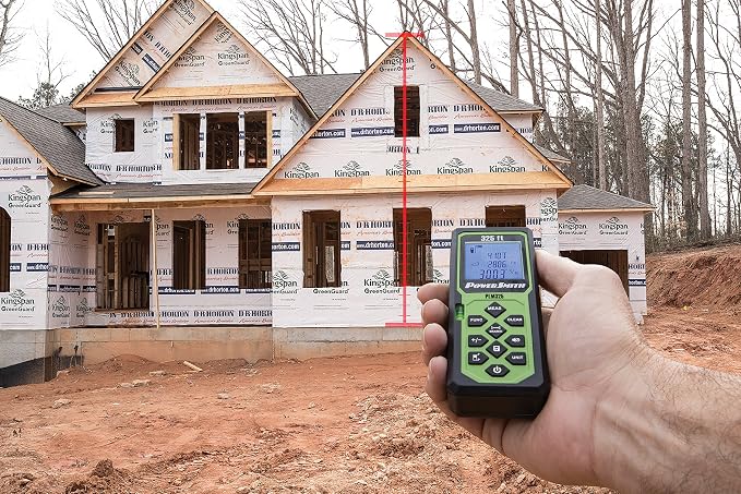 POWERSMITH PLM325 325' Weatherproof Back-Lit Digital Laser Distance Measure - Image 4