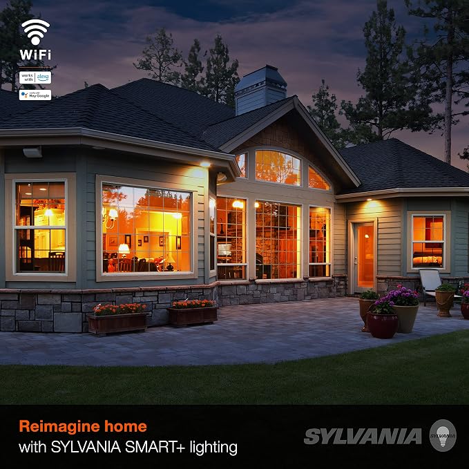 Sylvania WiFi LED Smart Light Bulb, 65W Equivalent Dimmable Soft White BR30 - Image 5