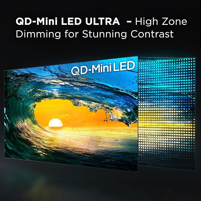 TCL 98-Inch QM85 QLED 4K Smart QD-Mini LED TV with Google TV (98QM851G, 2024 Model) Dolby Vision IQ HDR, Dolby Atmos, Game Accelerator up to 240Hz, Voice Remote, Works with Alexa, Streaming Television - Image 8
