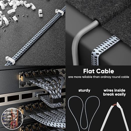 ARISKEEN Cat 8 Ethernet Cable 30 FT, 40Gbps 2000Mhz High Speed Cat8 Network LAN - Image 4