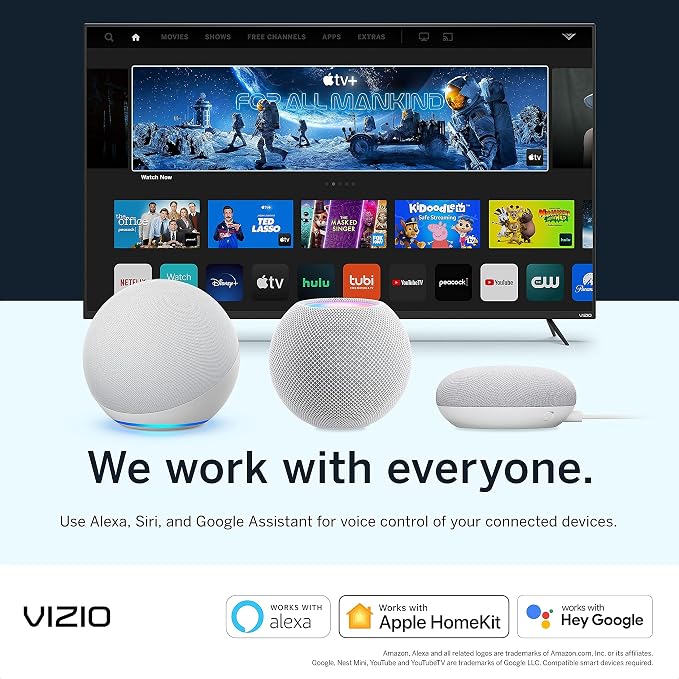VIZIO 24-inch 1080p Smart TV with Apple AirPlay and Chromecast Built-in, Screen Mirroring for Second Screens, & 150+ Free Streaming Channels, D24f-J09, 2021 Model (Renewed) - Image 8