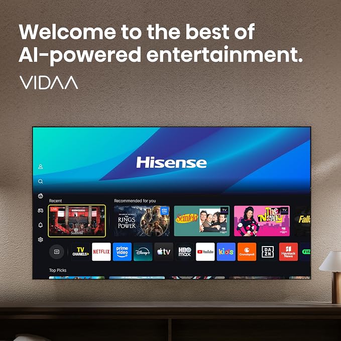 Hisense 40-Inch Class QD4 Series Hi-QLED FHD Smart VIDAA TV (40QD4SV, 2026 New) – Hi-QLED Color, DTS Virtual:X Sound, VIDAA Smart OS, Works with Alexa, AirPlay & HomeKit - Image 12