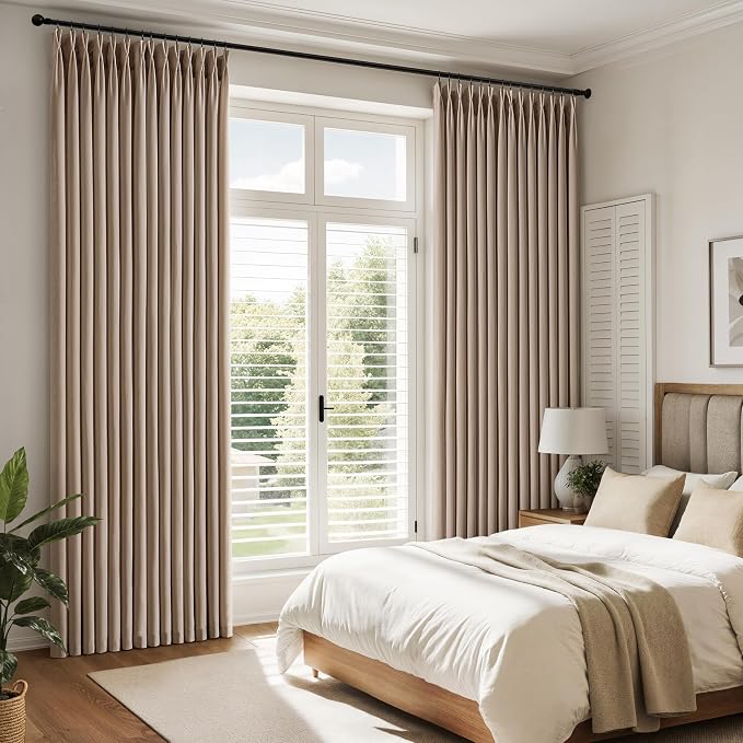 Memory Trained Pinch Pleated Curtains 108 Inches Long, Viral Linen Pinch Pleat - Image 7