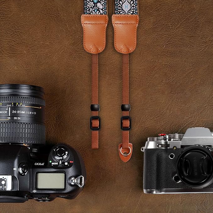 Padwa Lifestyle Pink Floral Vintage Embroidered Camera Strap - Image 6