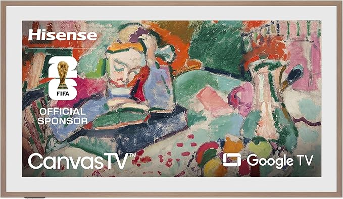 Hisense 75-Inch Class QLED 4K S7N CanvasTV Series Dolby Vision HDR Google Smart TV (75S7N) - 144Hz, Art Mode, Anti-Glare Panel, Hi-Matte Display, UltraSlim Wall Mount & Frame Included by Hisense